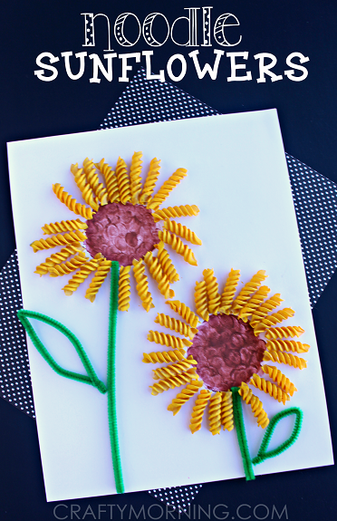 noodle-sunflower-spring-summer-craft-for-kids
