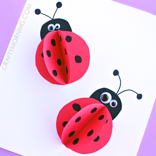 http://www.craftymorning.com/3d-paper-ladybug-craft-for-kids