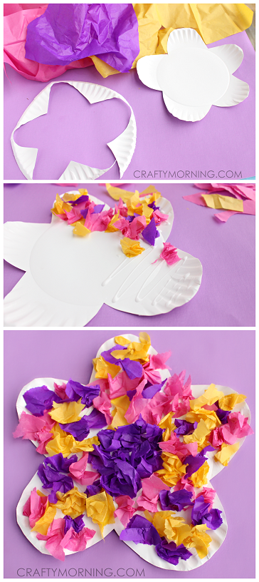 paper-plate-tissue-paper-flower-kids-craft-
