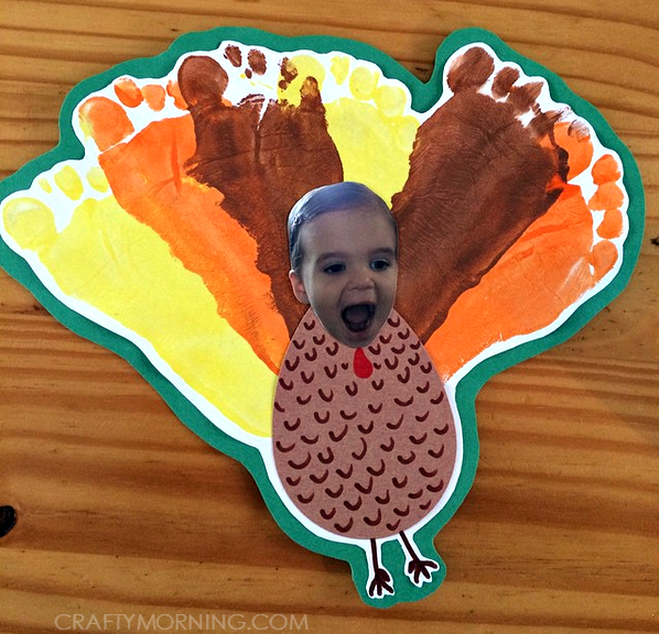 This sweet project is a hilarious twist on an old favorite craft for Thanksgiving
