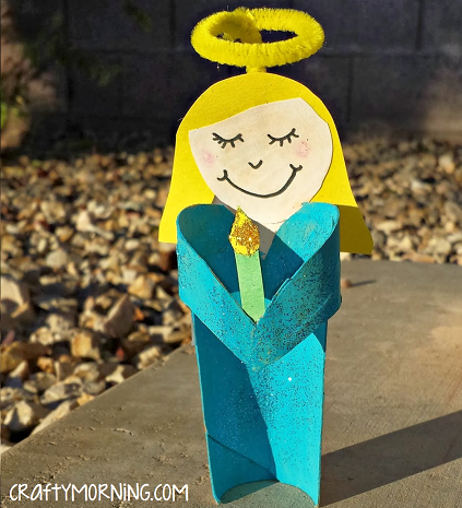 Angel Girl Toilet Paper Roll Craft For Kids