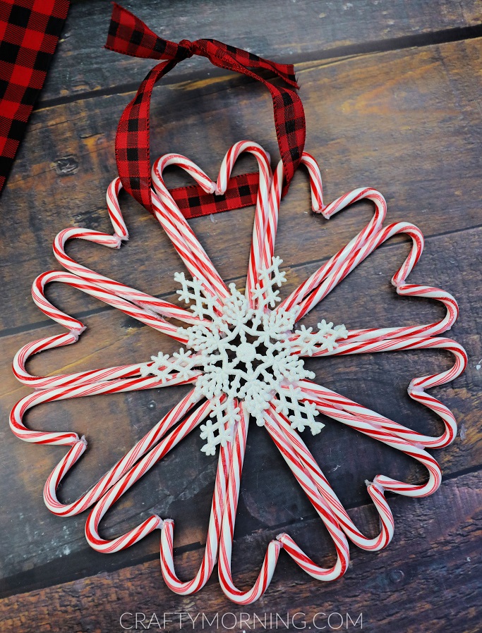 Christmas Candy Cane Wreath for Front Door Secret Santa Gift Idea Red and White Candy Cane Wreath Candy Cane Door Hanger