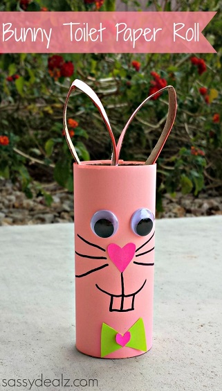 Bunny Rabbit Toilet Paper Roll Craft For Kids
