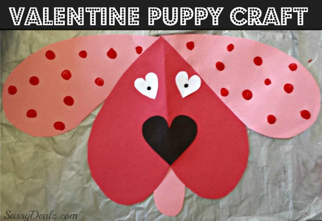 Cute Dog Valentines Day Craft For Kids