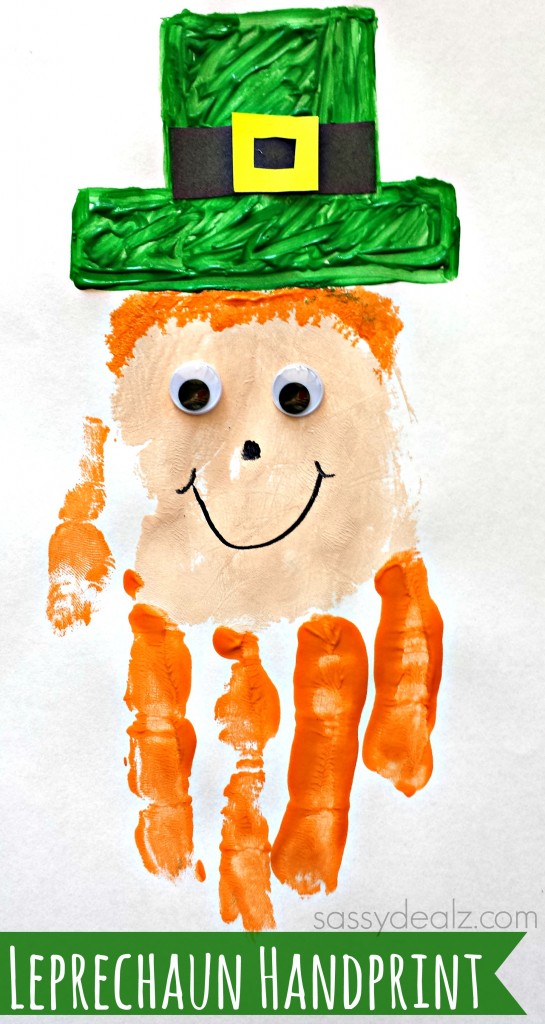 Leprechaun Handprint Craft For Kids (St. Patricks Day Idea)