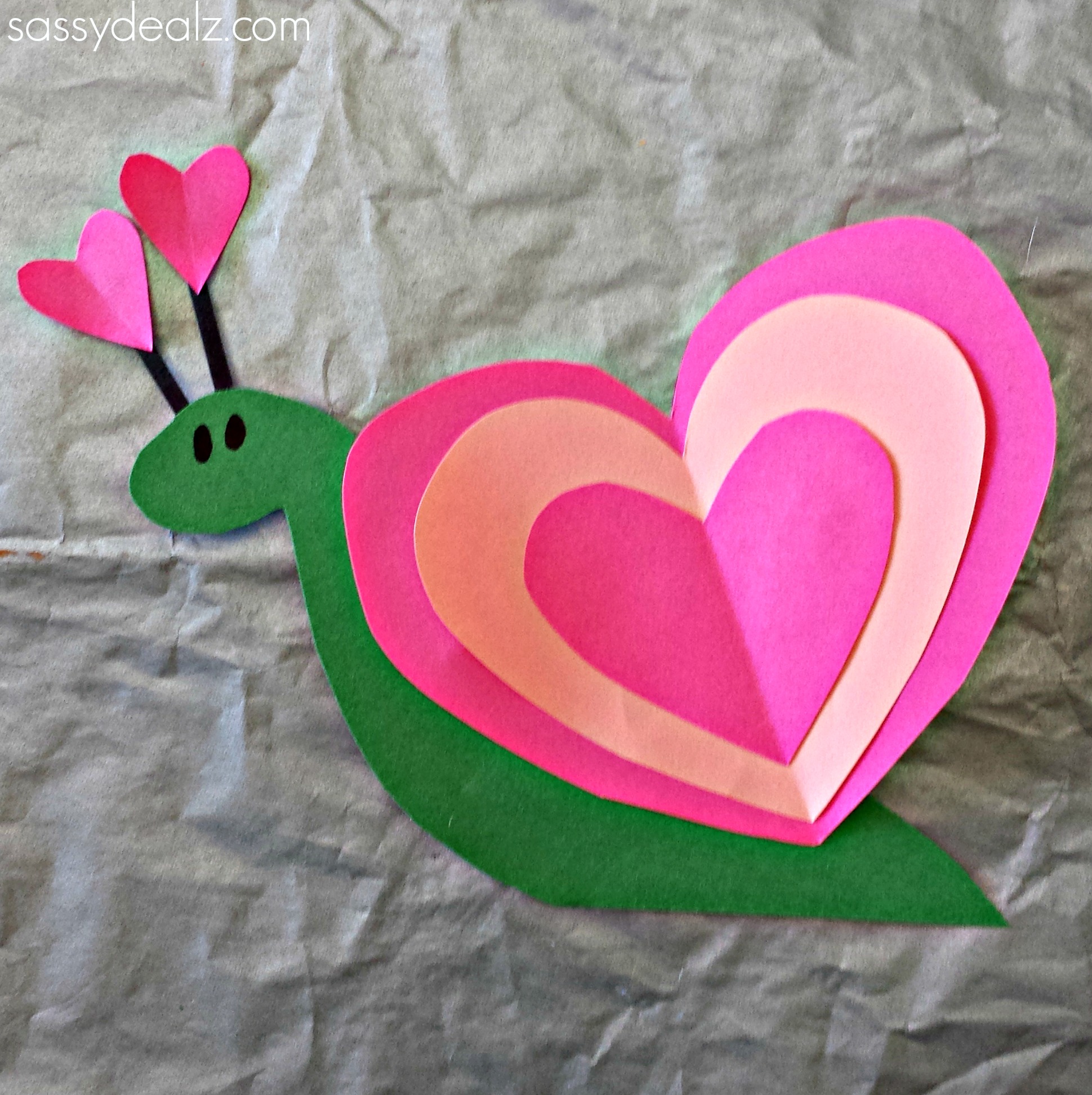 Heart Snail Craft For Kids (Valentine Art Project)