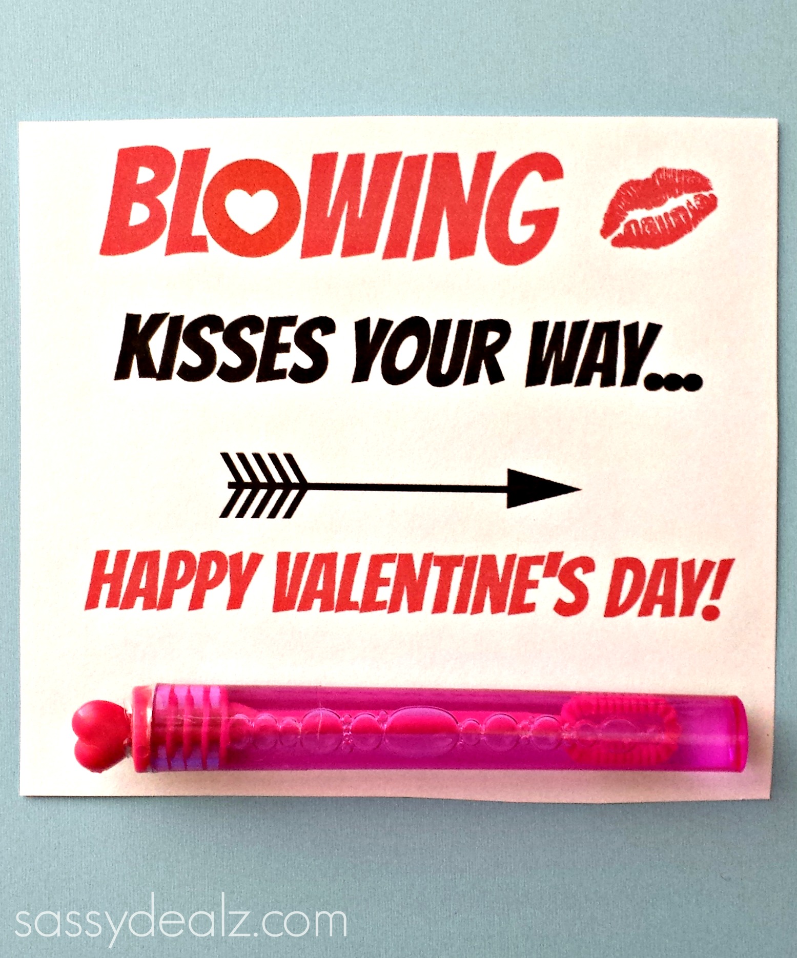 blowing bubble valentine