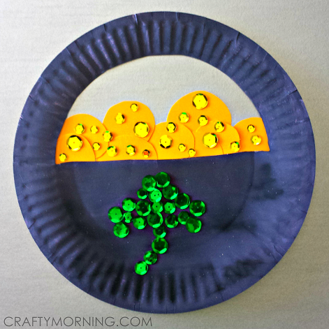 Paper Plate Pot of Gold Craft For St. Patrick’s Day