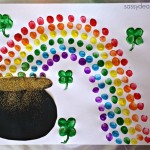 Fingerprint Rainbow Pot of Gold Craft For St. Patrick's Day
