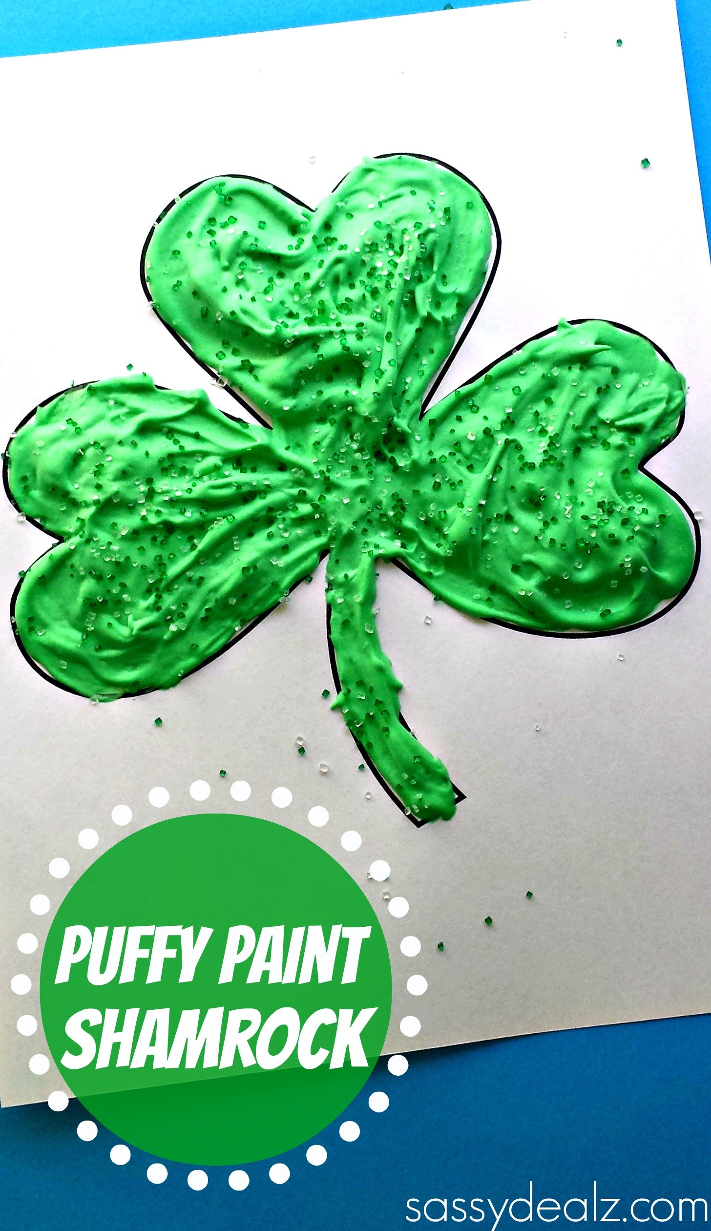 puffy paint shamrock