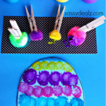 Pom Pom Easter Egg Painting Craft for Kids