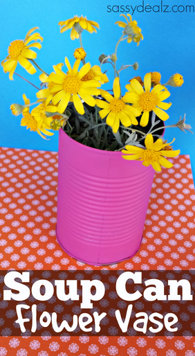DIY Soup Can Flower Vase Craft