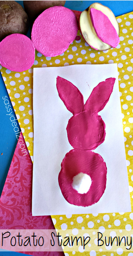 Use a Potato to Make a Bunny Stamp (Kids Craft)