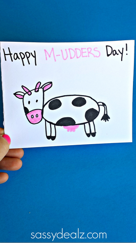 Cow Mother’s Day Card Idea for Kids to Make