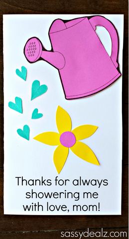 Watering Can Mother’s Day Card Kids can Make