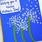 Q-Tip Dandelion Mother's Day Card for Kids to Make