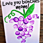 "Love You Bunches" Kids Thumbprint Grapes Card