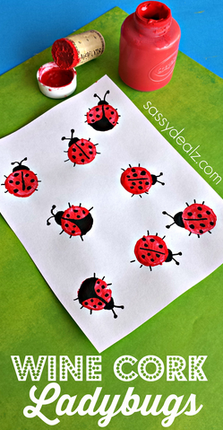 Wine Cork Ladybugs Craft for Kids