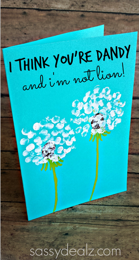 Fingerprint Dandelion Craft For Kids + Card Idea