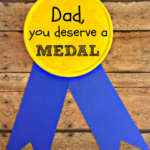 Gold Metal Father's Day Gift for Kids to Make