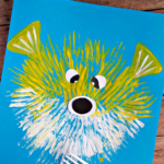 Kid's Puffer Fish Craft Using a Fork