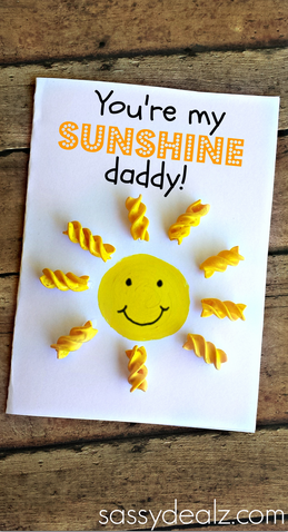 “You Are My Sunshine” Noodle Card for Kids to Make