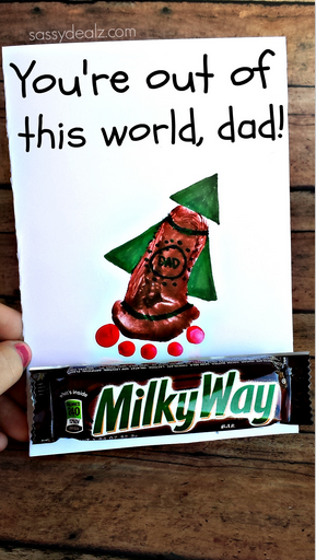 “You’re Out of this World” Milky Way/Footprint Rocket Card