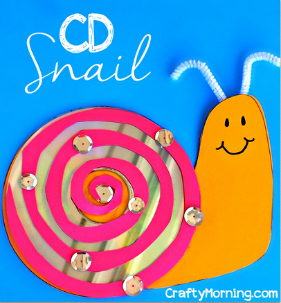 CD Snail Craft for Kids to Make