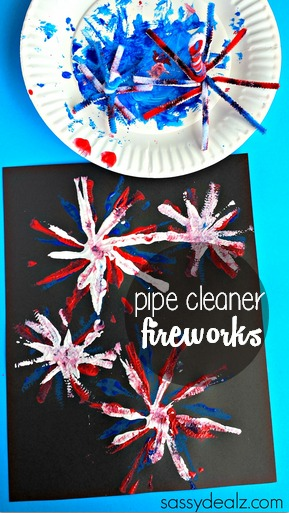 Pipe Cleaner Fireworks Craft for Kids