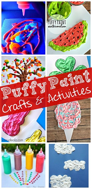 Easy Puffy Paint Crafts for Kids