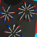 Q-Tip Fireworks Craft for Kids