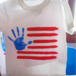 DIY Handprint American Flag T-Shirt for Kids