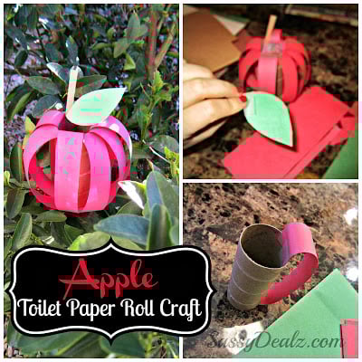 DIY Apple Toilet Paper Roll Craft for Kids