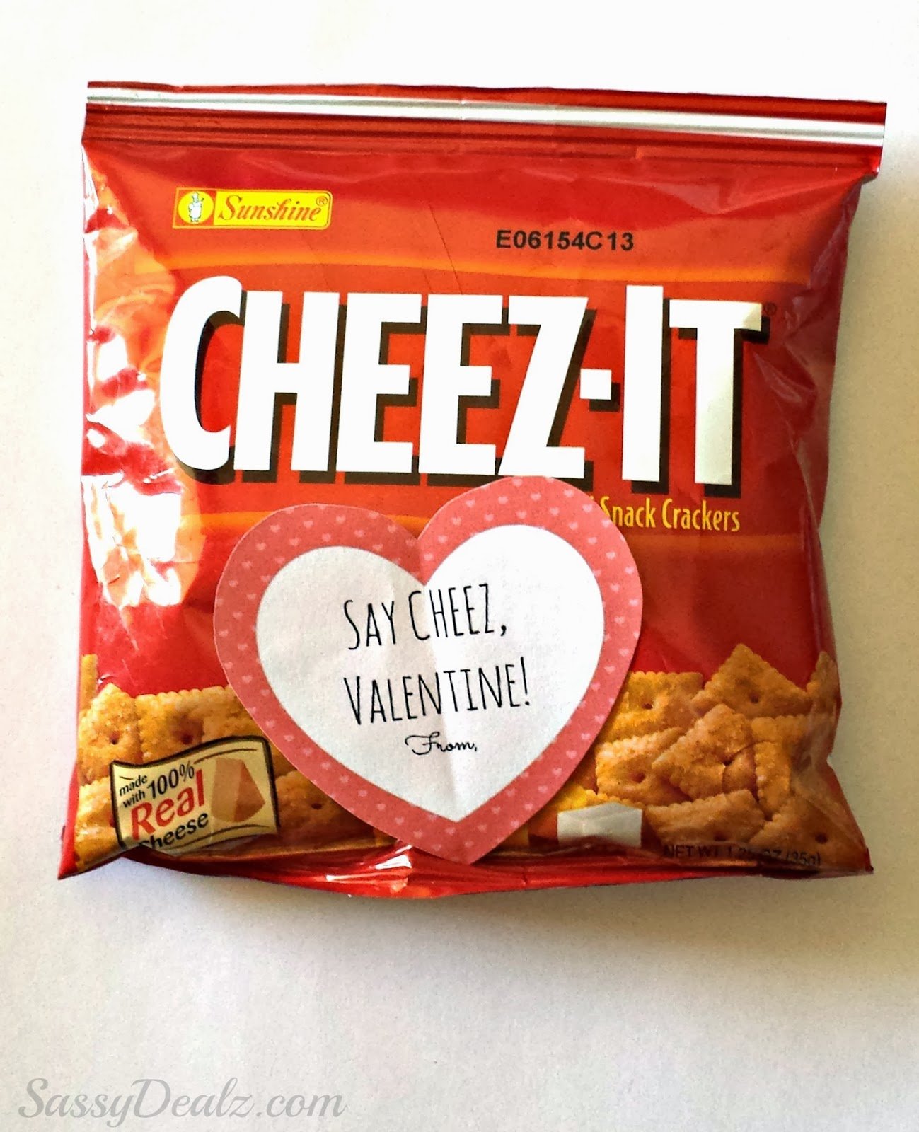 Cheez-It Crackers Valentine’s Day Gift Bag Idea For Kids