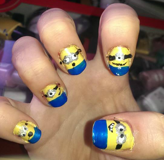 DIY Despicable Me Minion Nail Designs