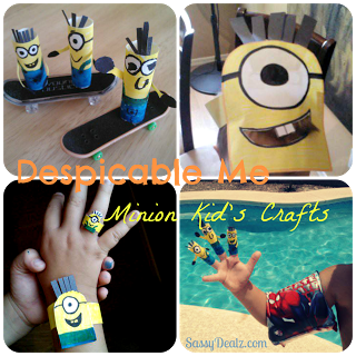 List of Cheap 'Despicable Me' Crafts for Kids (Toilet Paper Rolls, Bottles, Spoons, Hats, etc)