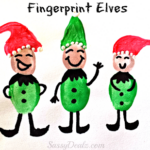 DIY Fingerprint Elf Craft For Kids at Christmas