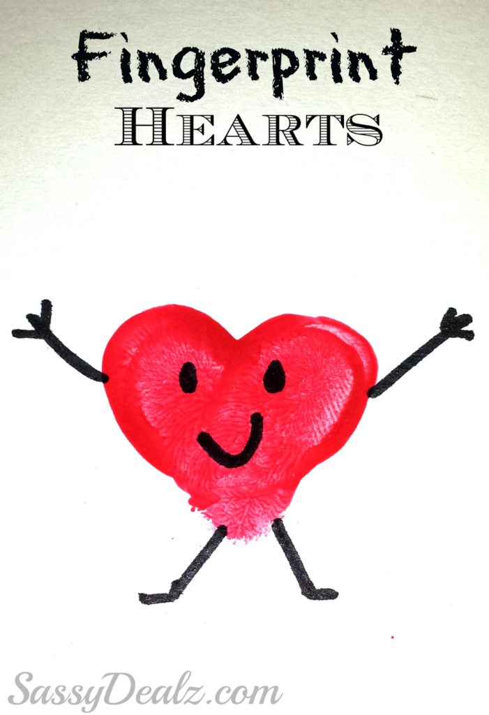 Valentine Heart Fingerprint Craft For Kids (DIY Card Idea) Crafty Morning