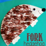 Hedgehog Craft Using a Fork