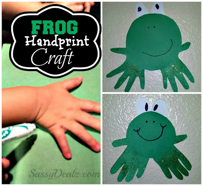 DIY: Cheap Handprint Frog Craft For Kids