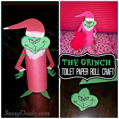 The Grinch Toilet Paper Roll Christmas Craft For Kids