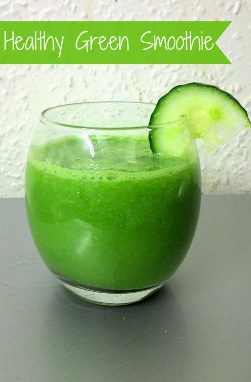 Healthy Green Smoothie Recipe {Cucumber & Lime}