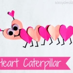 Valentine's Day Heart Caterpillar Craft For Kids