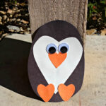Paper Heart Penguin Craft For Kids