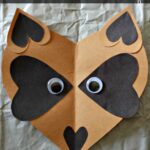 Paper Heart Raccoon Craft For Kids