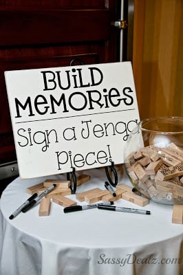 DIY Wedding Jenga Guestbook Idea (Reception Decor)