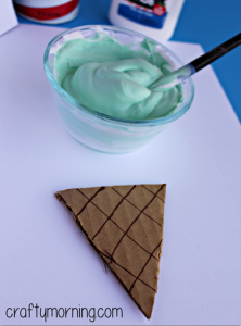 Puffy Paint Ice Cream Cone Craft for Kids - Crafty Morning