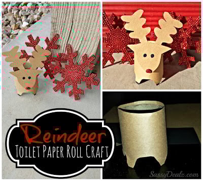 Mini Reindeer Toilet Paper Roll Christmas Craft For Kids
