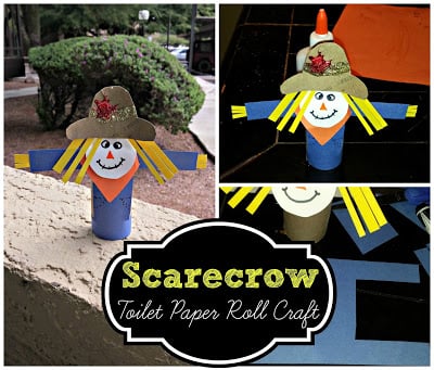 Scarecrow Toilet Paper Roll Craft For Kid’s (Halloween & Fall Idea!)