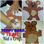 Teddy Bear Tear Kid's Craft (Cheap & Easy - No Scissors Required!)